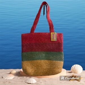 Large Straw Purse Bag!